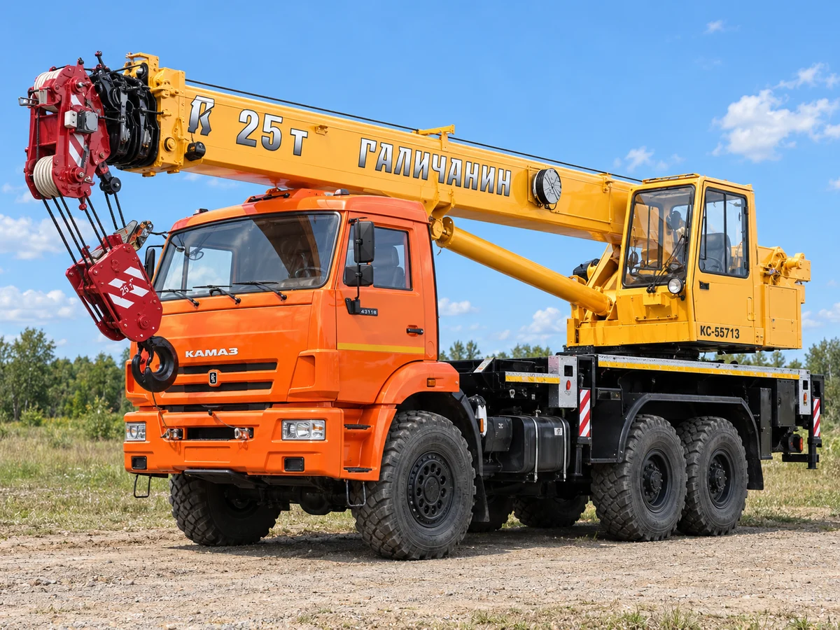 Автокран Галичанин КС-55713, грузоподъёмность 25 тонн
