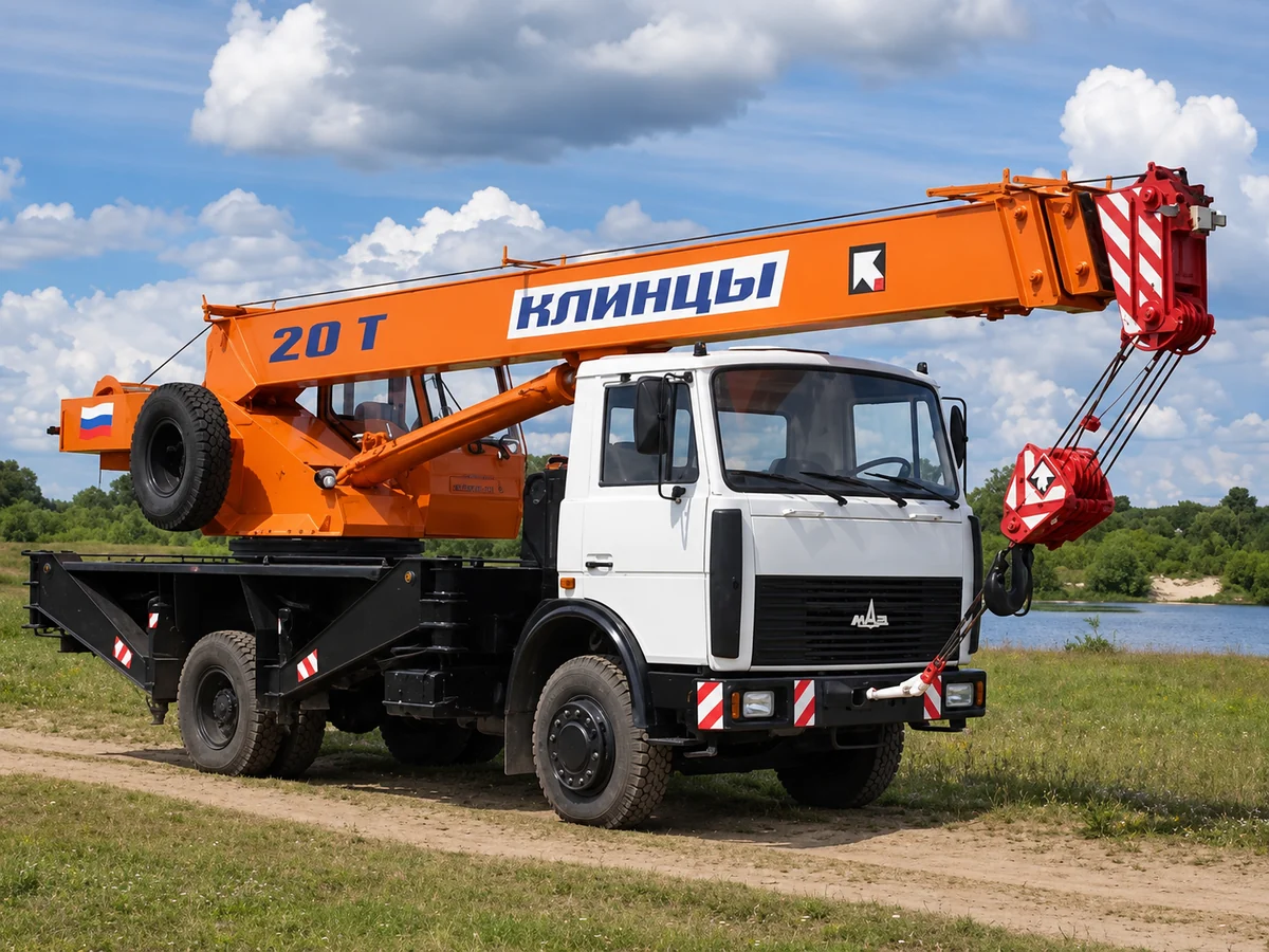 Автокран Клинцы КС-45719, грузоподъёмность 20 тонн